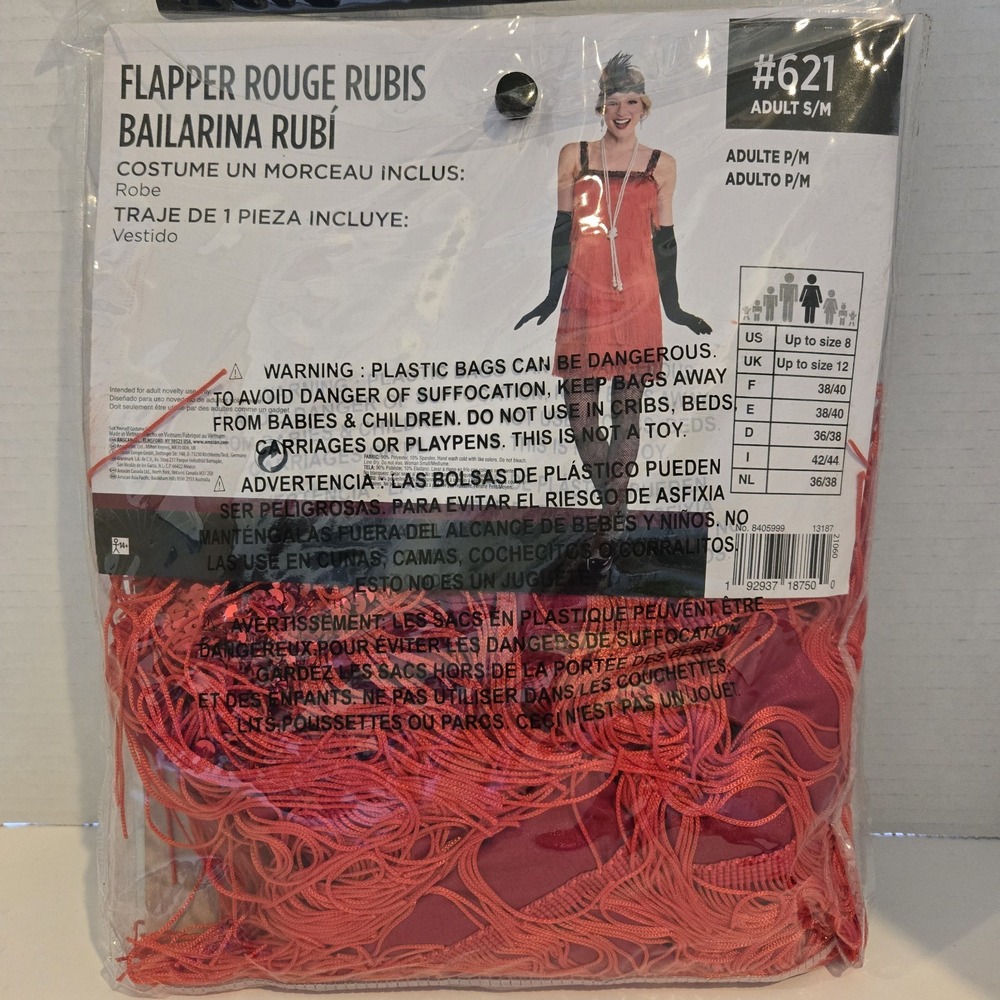 RUBY FLAPPER 1 Pc. Set‎ Women's Halloween Costume… - image 2